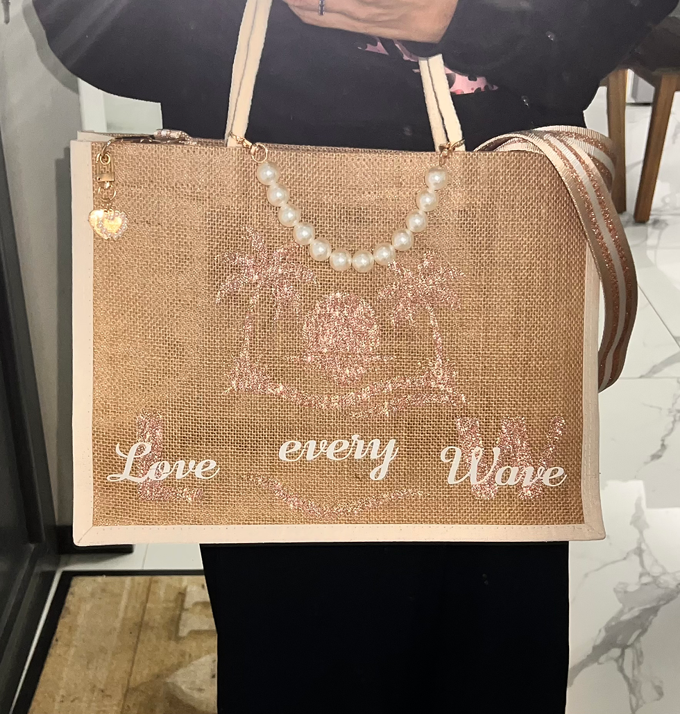 Miniature : Sac Love every wave en jute