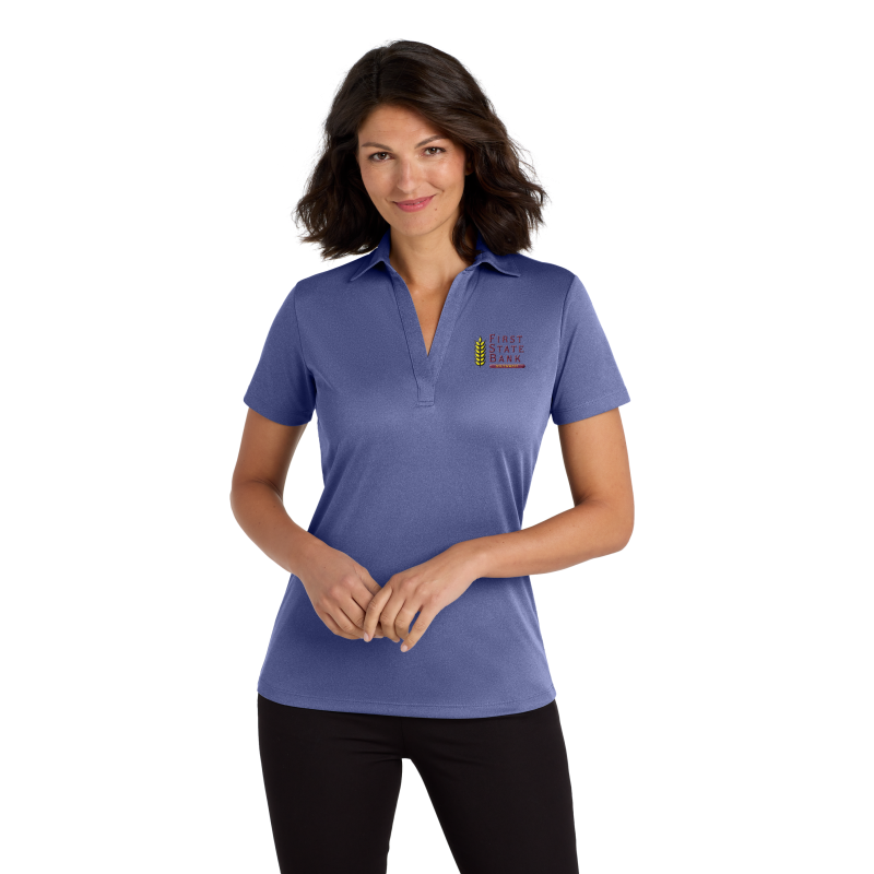 Thumbnail: LK542 Port Authority Women's Heathered Silk Touch Performance Polo