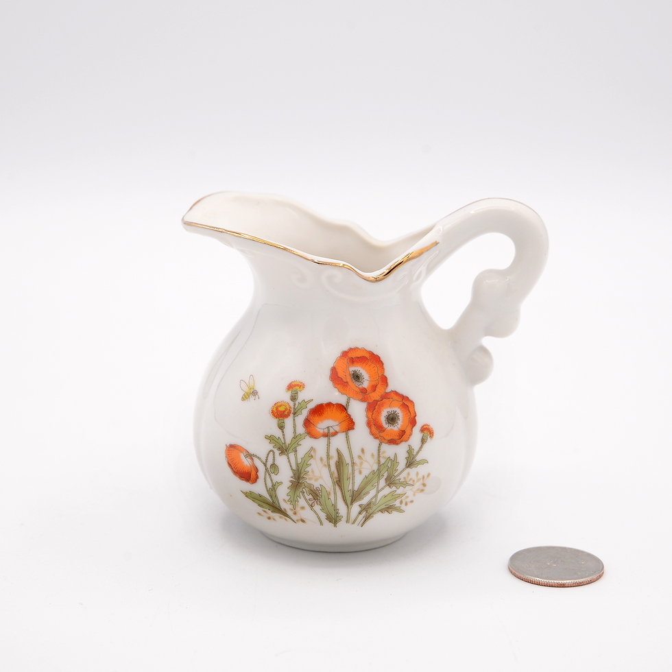 Vintage Creamer w/Orange Flowers