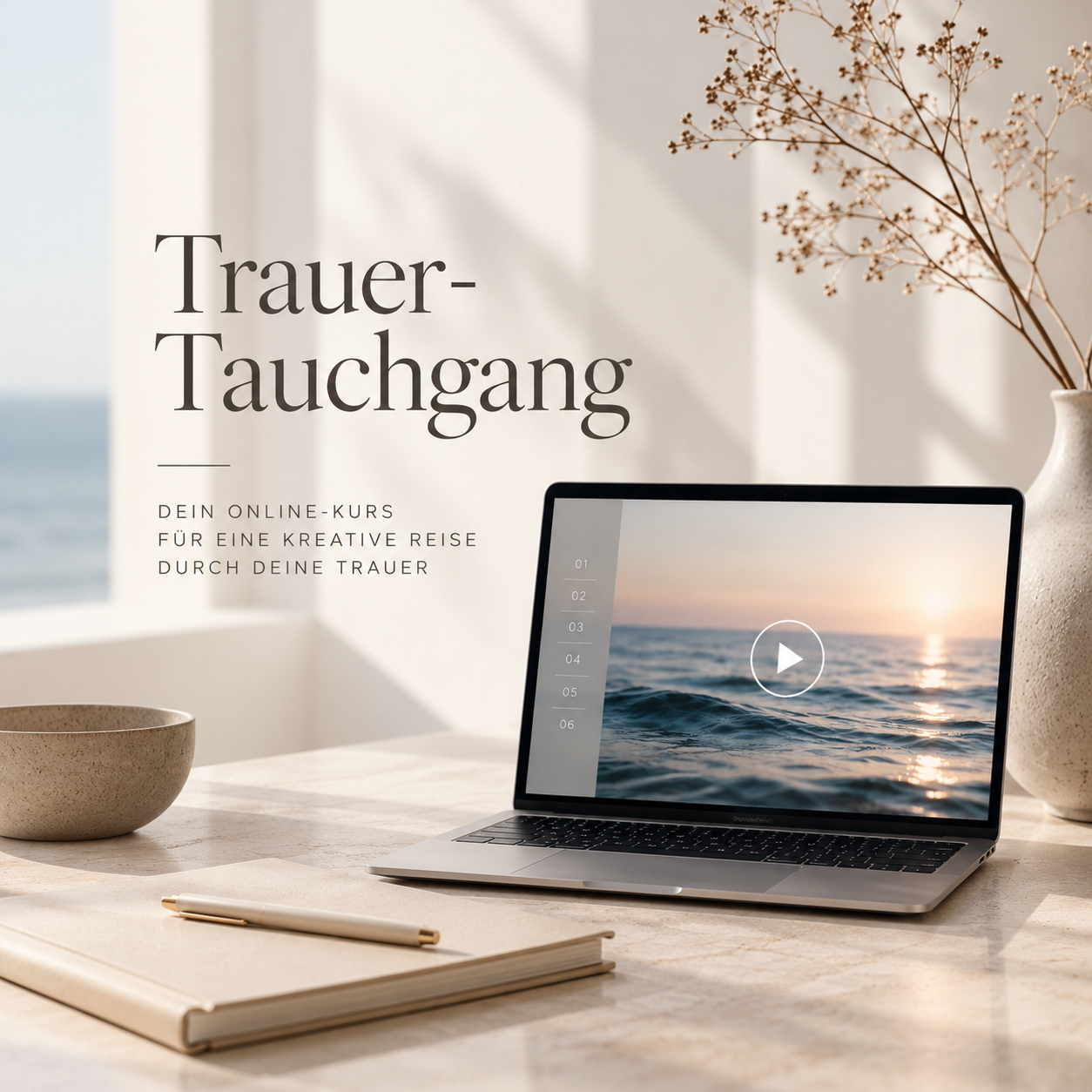 Trauer-Tauchgang | Onlinekurs mit Kreativpaket
