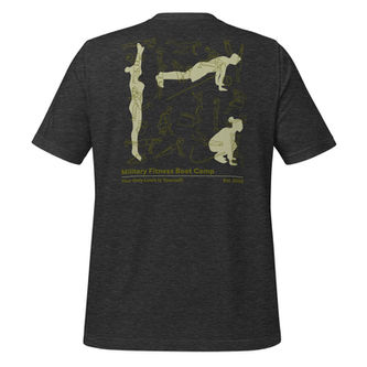 T-shirt mockup designed for Military FItness Bootcamp, Boulder, Montana