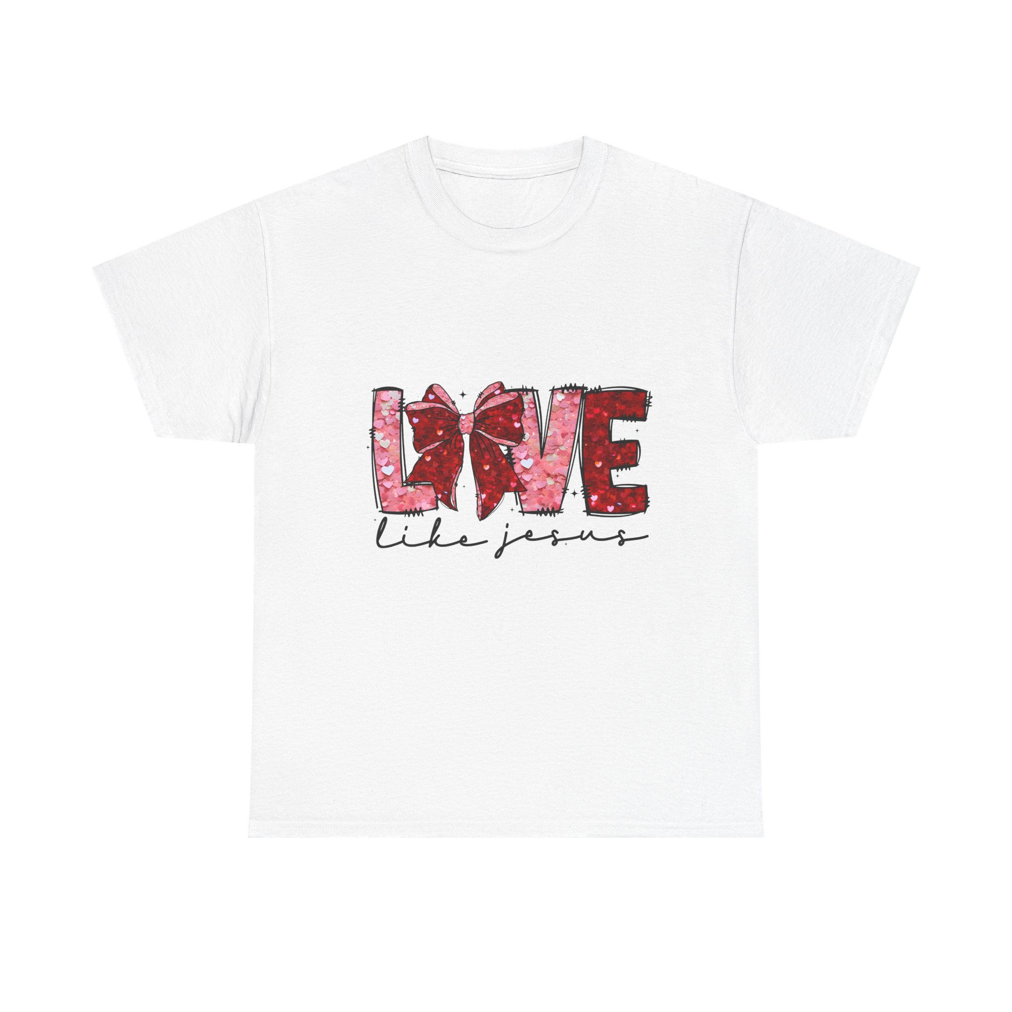 T-Shirt — "Love Like Jesus" Floral Graphic Tee