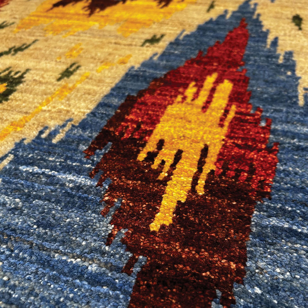 Tapis Afghan Ikat en Laine – Motif Tribal Multicolore, 157 × 90 cm