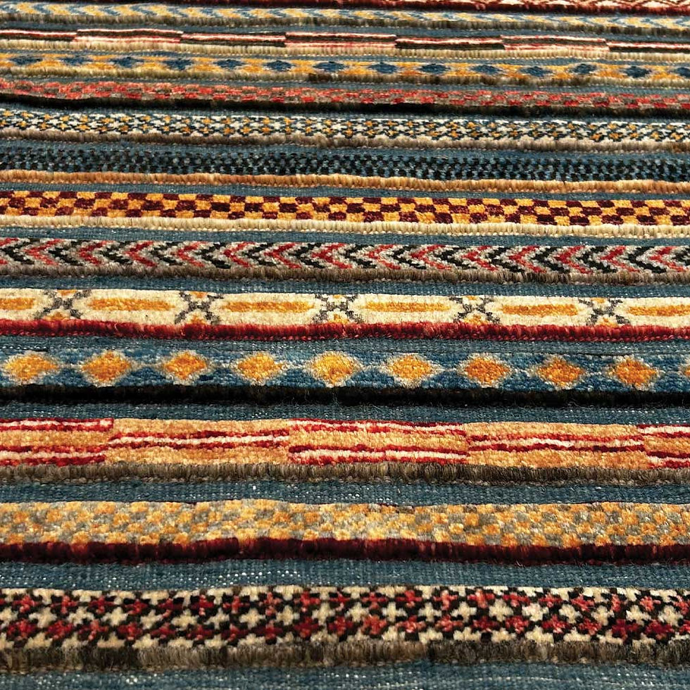 Tapis Afghan Relief en Laine – Fait Main -- 293x252 cm