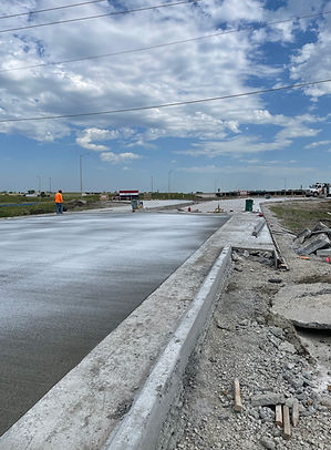 Emporia Road being laid