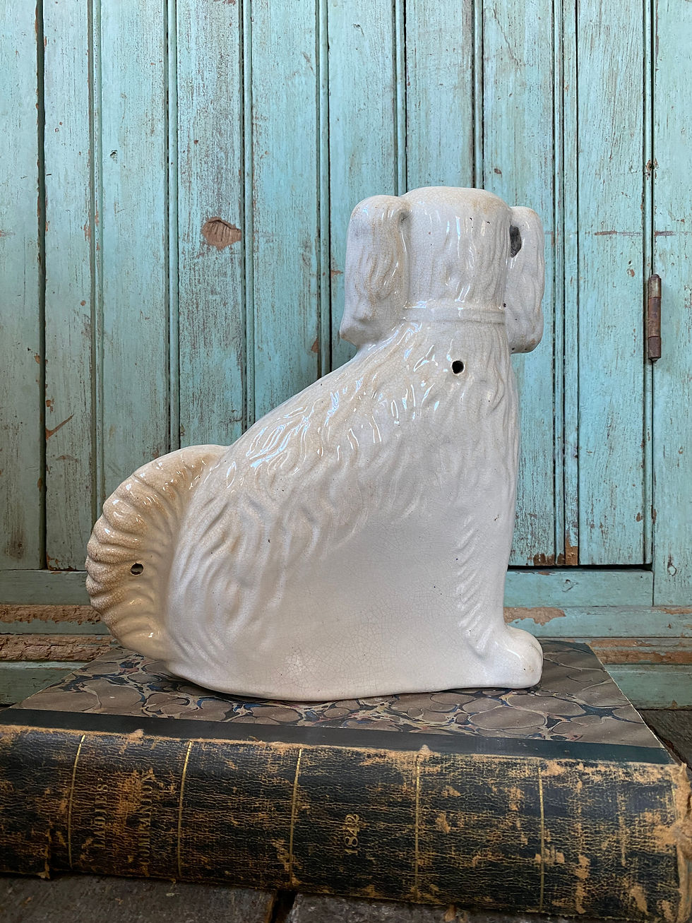 Thumbnail: A SMALL PAIR OF STAFFORDSHIRE SPANIELS