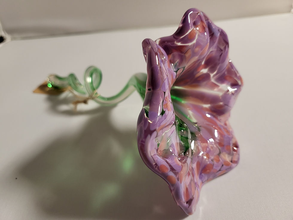 Thumbnail: Glass Flower (med), lavender/white/green; 2025
