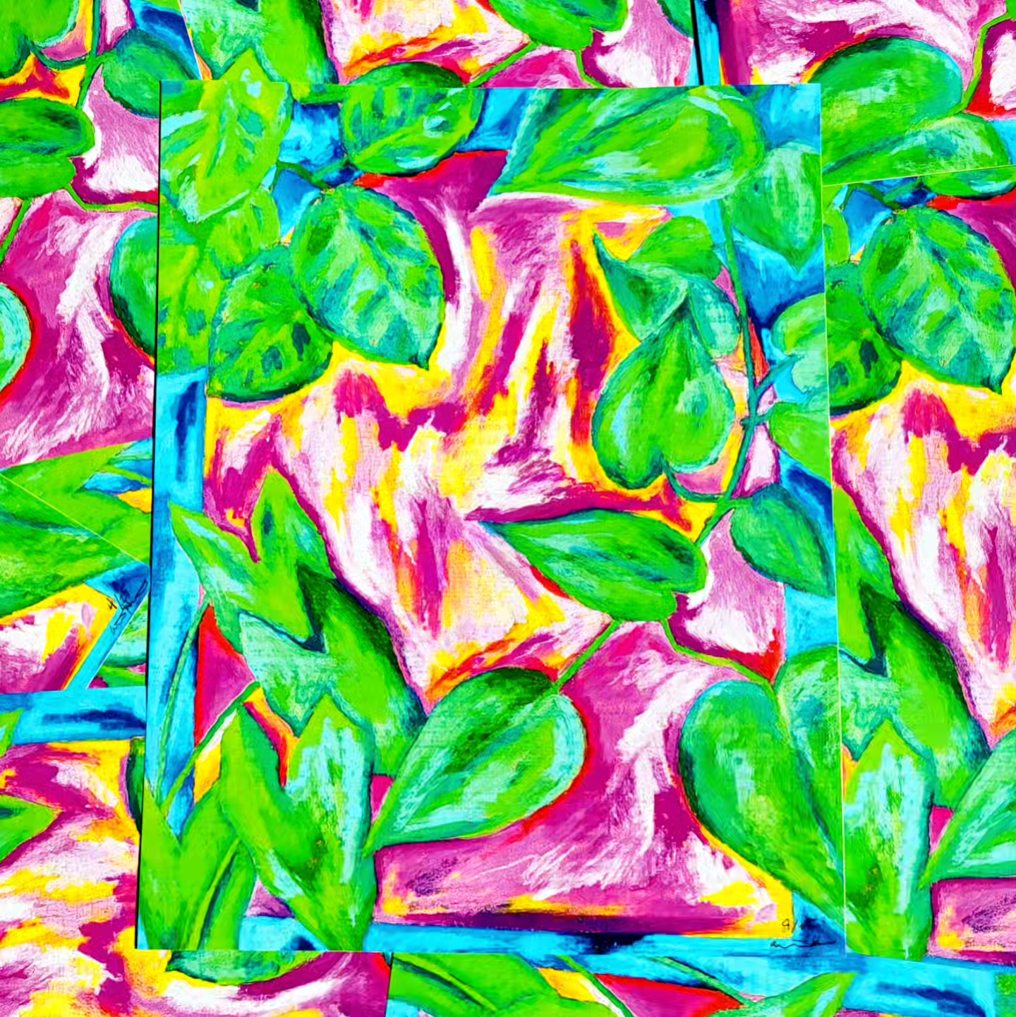 Vining Plants Signed Print 