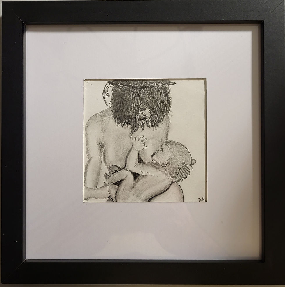 Thumbnail: "Motherhood" original drawing; 2024