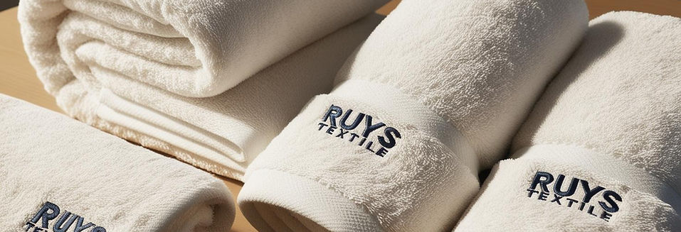 Üzerind Ruys Textile yazan havlu görselleri oluşturur musun_ Aşırı gerçekçi olmalı.jpg