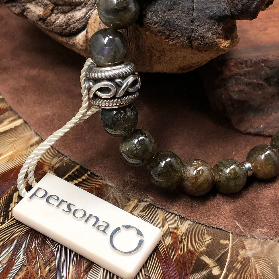 Thumbnail: Labradorite Bracelet with Sterling Silver Accent Charm