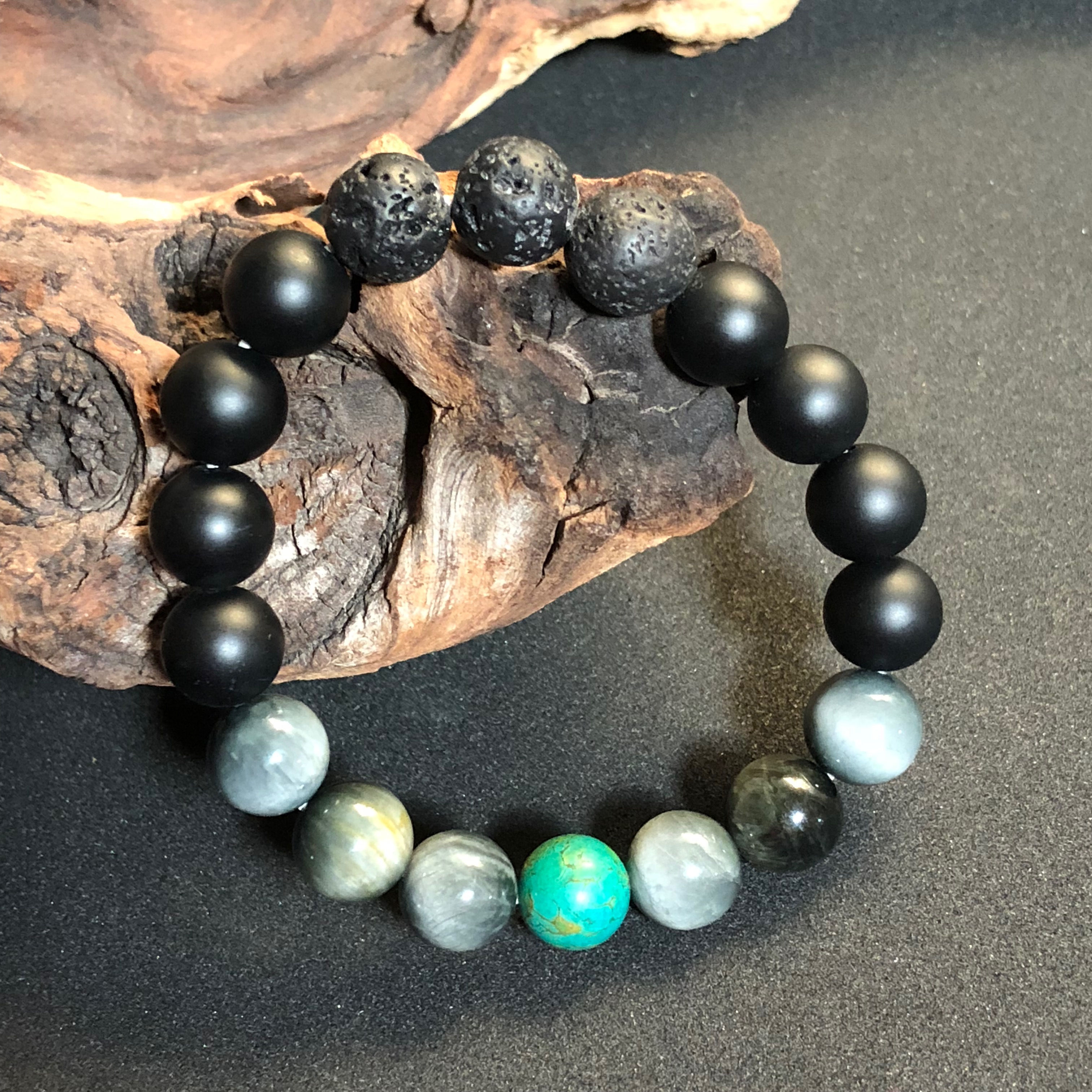 Onyx, Eagles Eye, Lava & Turquoise
