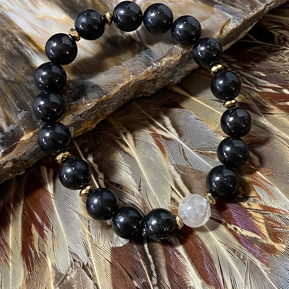 Thumbnail: Shungite with Tourmilated Quartz Accent