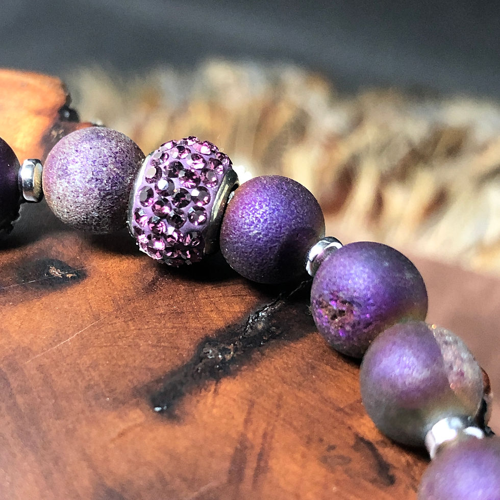 Thumbnail: Purple Druzy Bracelet- Joy ~ Relaxation ~ Self-Love