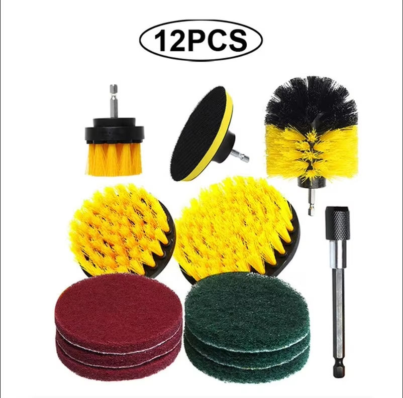 Miniatura: Electric Drill Brush Tire Brush Set Bathroom Plastic Round Cleaning Brush Multif