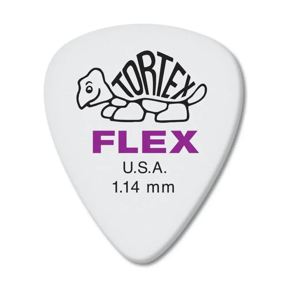 Jim Dunlop Tortex Flex 1.14mm Guitar Plectrums, 12-Pick Player Pack