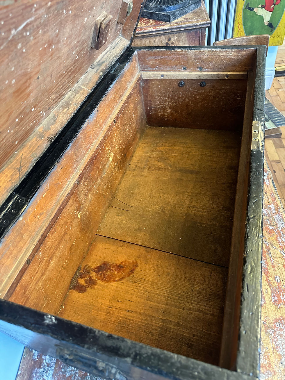 Thumbnail: 19th Century Antique Military Pine Chest
