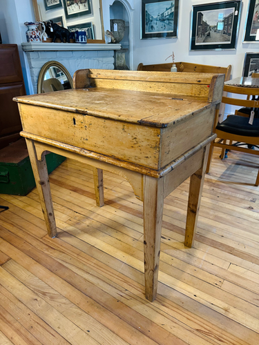 Share Antique Pine Desk/Table with Flat Top - unusual school desk