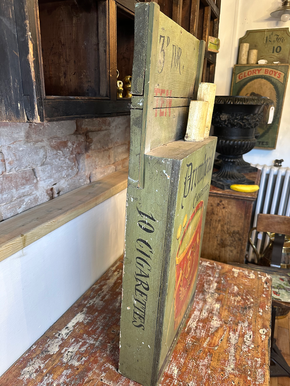 Thumbnail: Vintage Wooden Cigarette sign - Drum Head