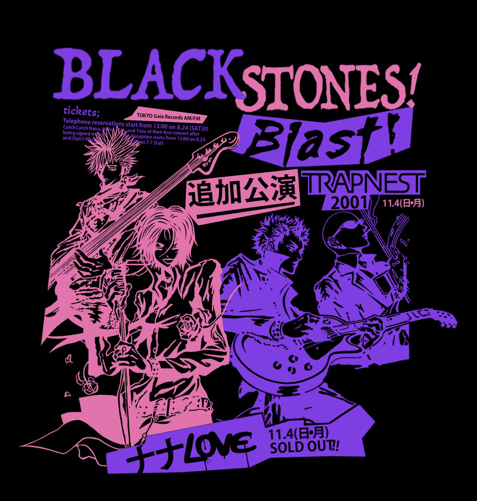 NANA Black Stones Band T-Shirt Design 