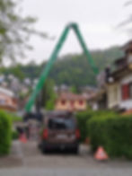 Anhängerkran im Einsatz
