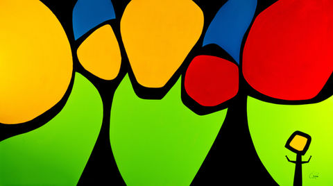 Solstice oversized original art painting by Louie Rochon