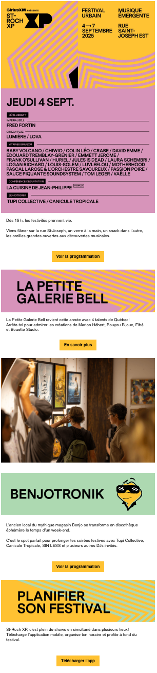 Ton premier jour à St-Roch XP