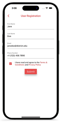 LifeSpot Responder app - registration sign up