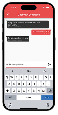 LifeSpot Commander - chatting with law enforcement through the smart phone app