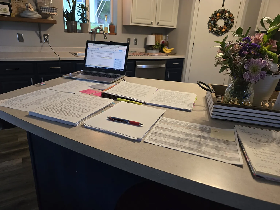 book on kitchen island