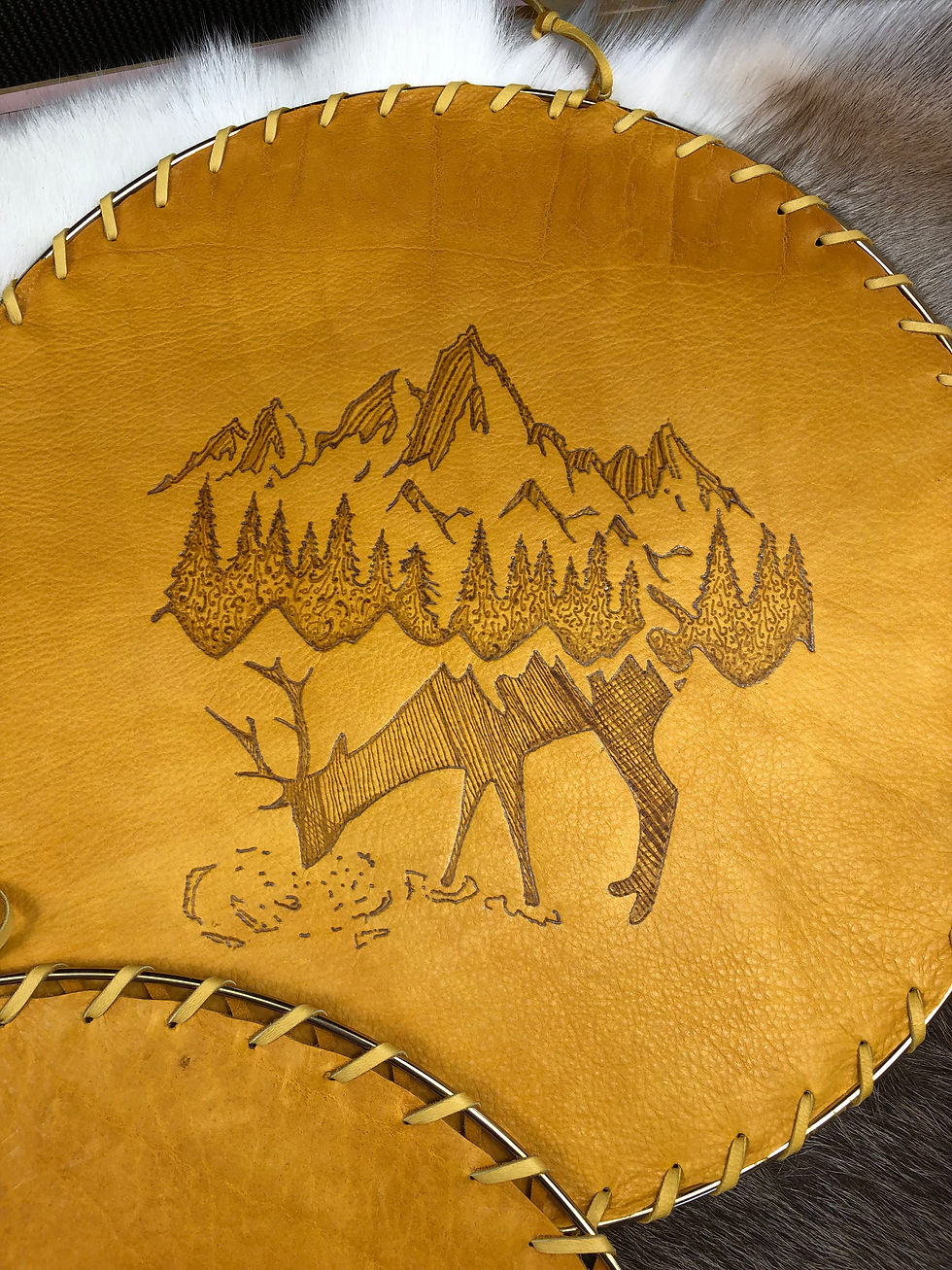 Thumbnail: DIY Kit Leather Burning Shields- 16 inch round