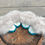Miniature : Teal moose hide, Grey faux fur, Baby moccasins