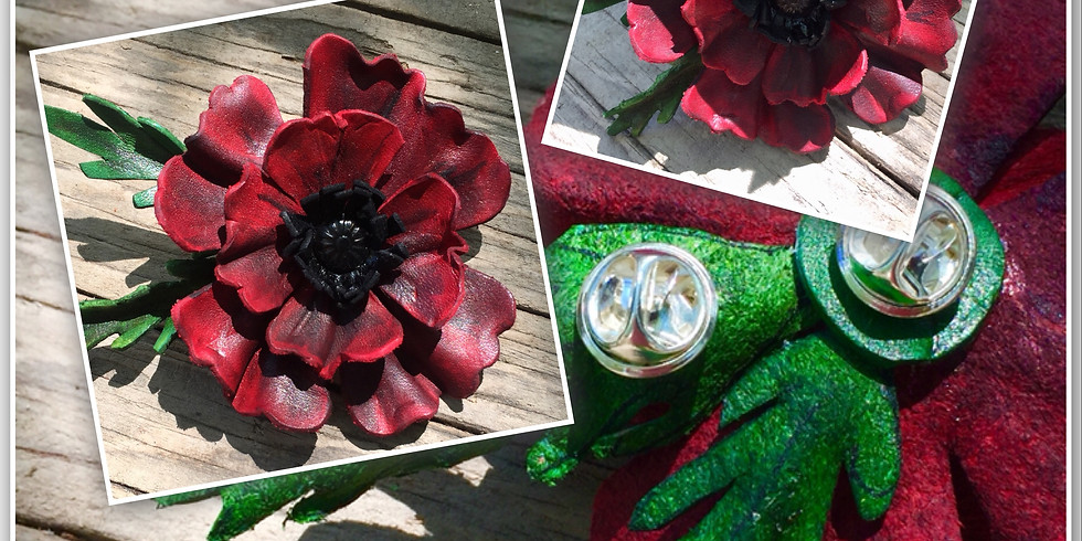 Molded Leather Poppy (1)