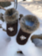 Thumbnail: Caribou Dyed and Natural 3 x 1 inch pieces