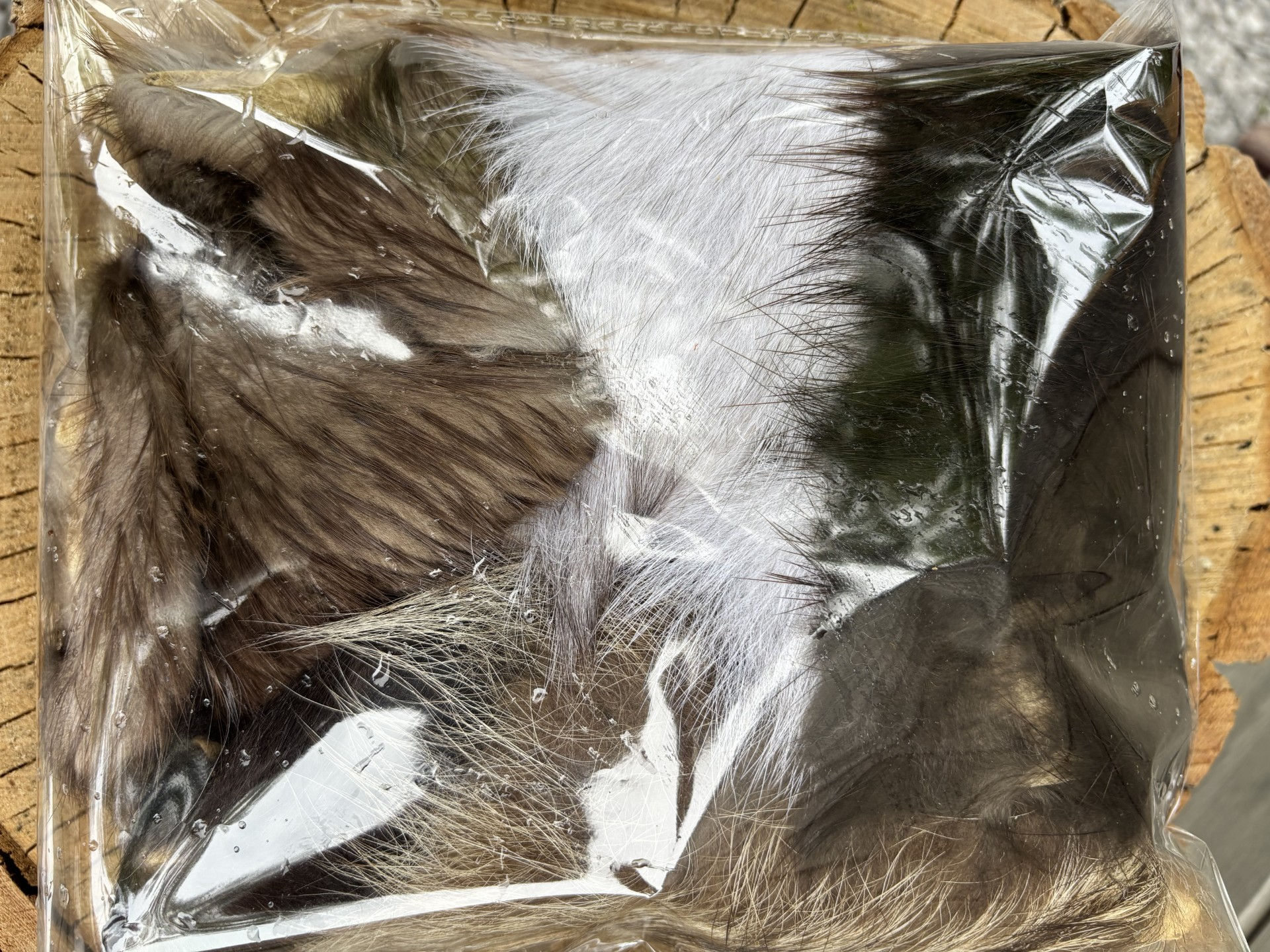 Approximately 0.5pound of remnant wild fur pieces