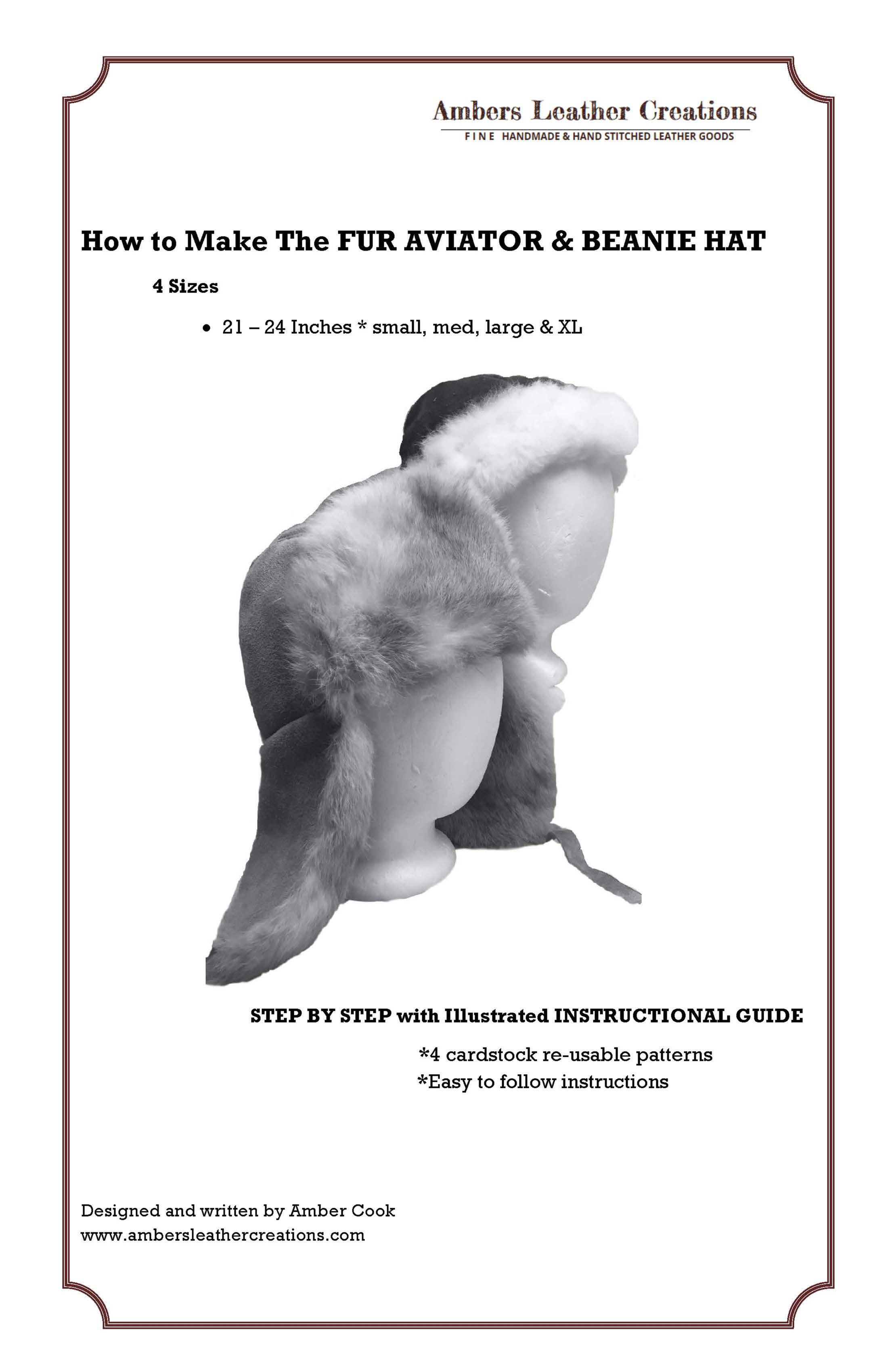 Aviator Fur Hat and Beanie Hat Patterns- NEW
