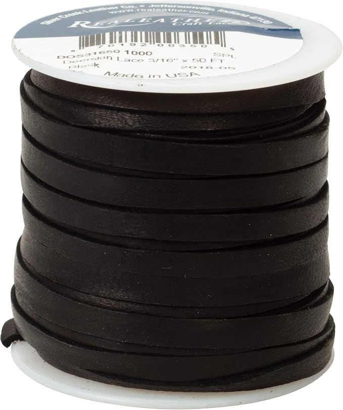 Thumbnail: Deer Lacing Black or Gold  (50' Rolls)
