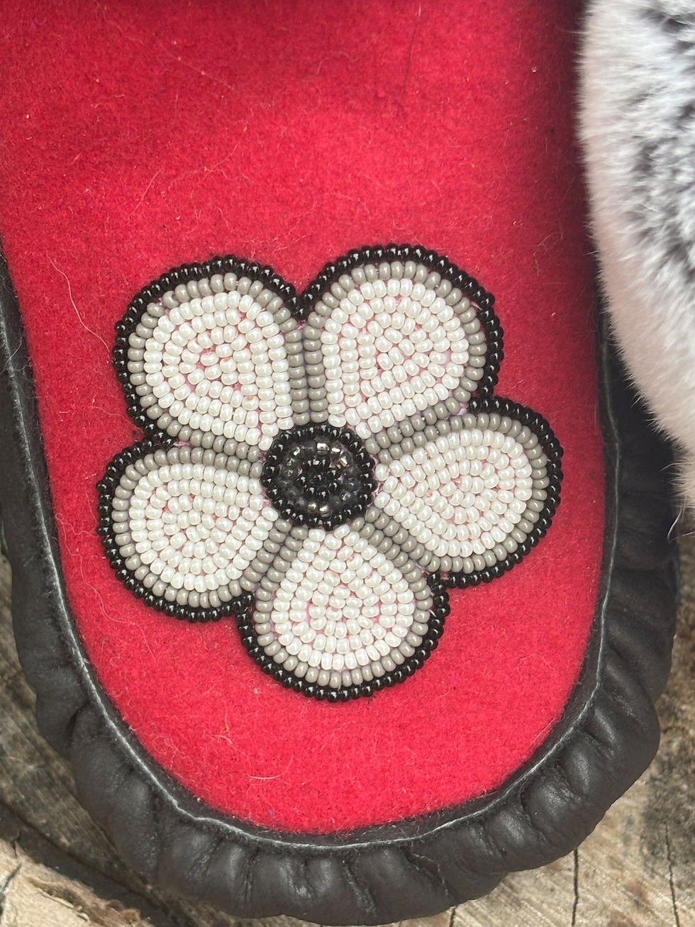 Thumbnail: Floral Beaded Moccasins 10.5 inch