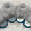 Miniature : Teal moose hide, Grey faux fur, Baby moccasins