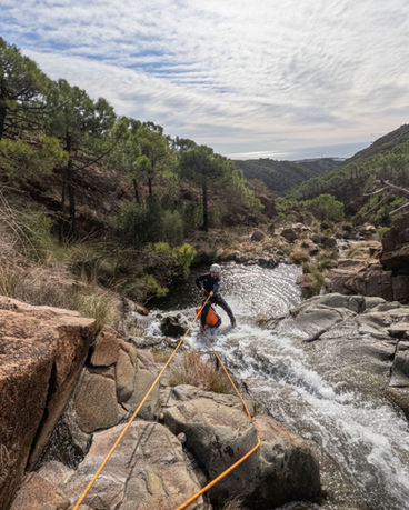 Abseiling during canyon Estepona