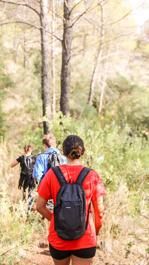 hiking in nature