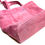 Thumbnail: Velour Leather Tote Bag (Pink)