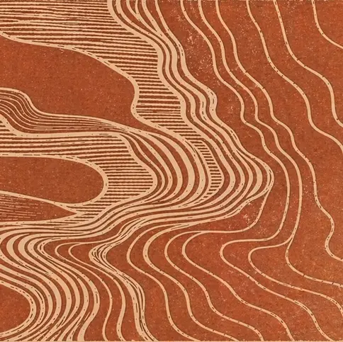 Browse the Frame TV Art collection, featuring Sienna Mars with flowing cream contour lines across a rust-orange field.