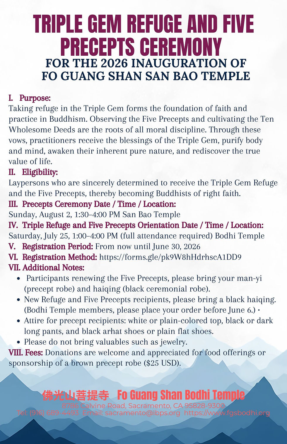Triple Gem Refuge And Five Precepts Ceremony