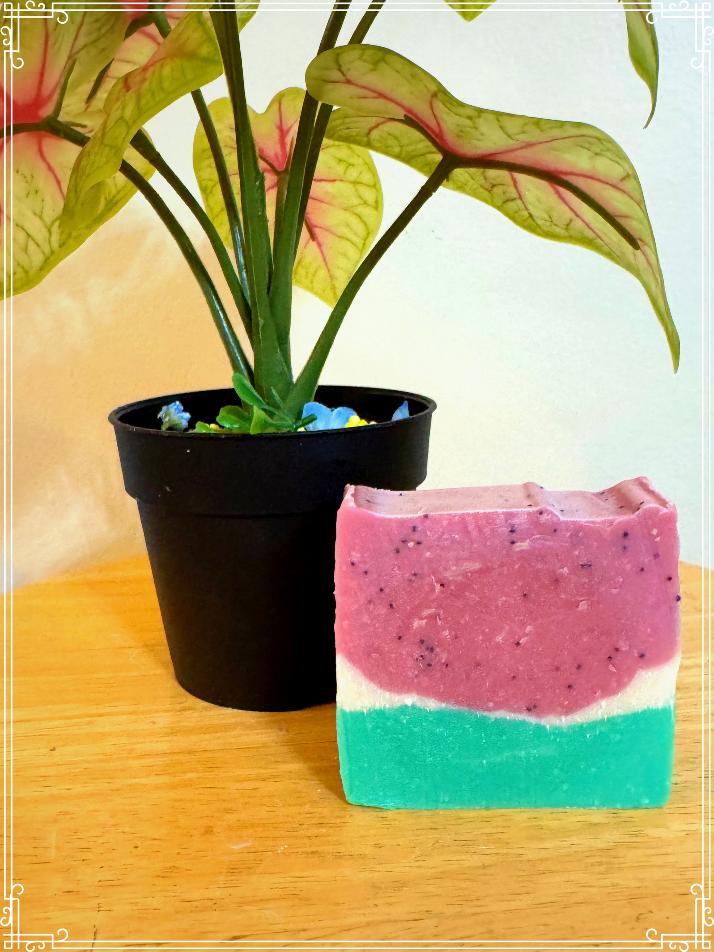 Watermelon Goat Milk Soap (4-5oz Bar)