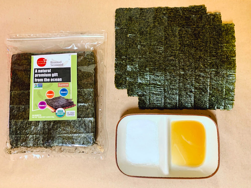 3Ingredient Roasted Seaweed Chips