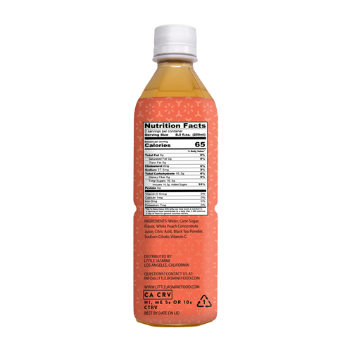 White Peach Black Tea (12 Bottles) | LittleJasmineFood