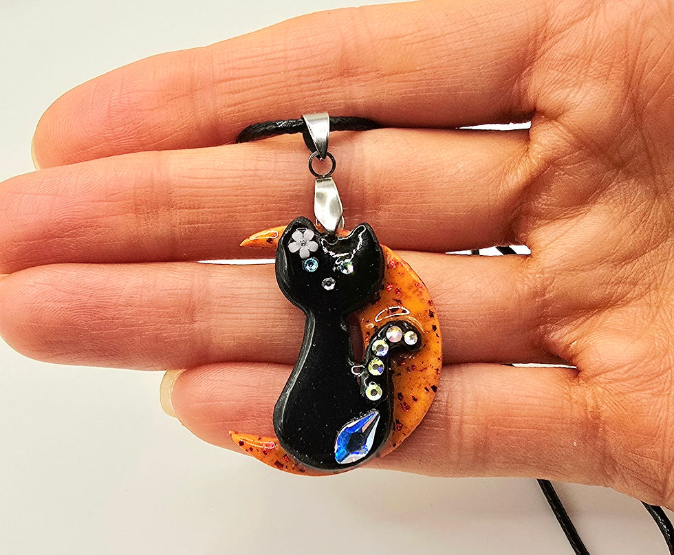 Chat Lune - Pendentif