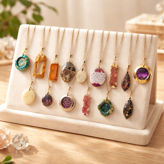 Colliers - pendentifs - polymère - fait main - artisanat - bijoux luxe