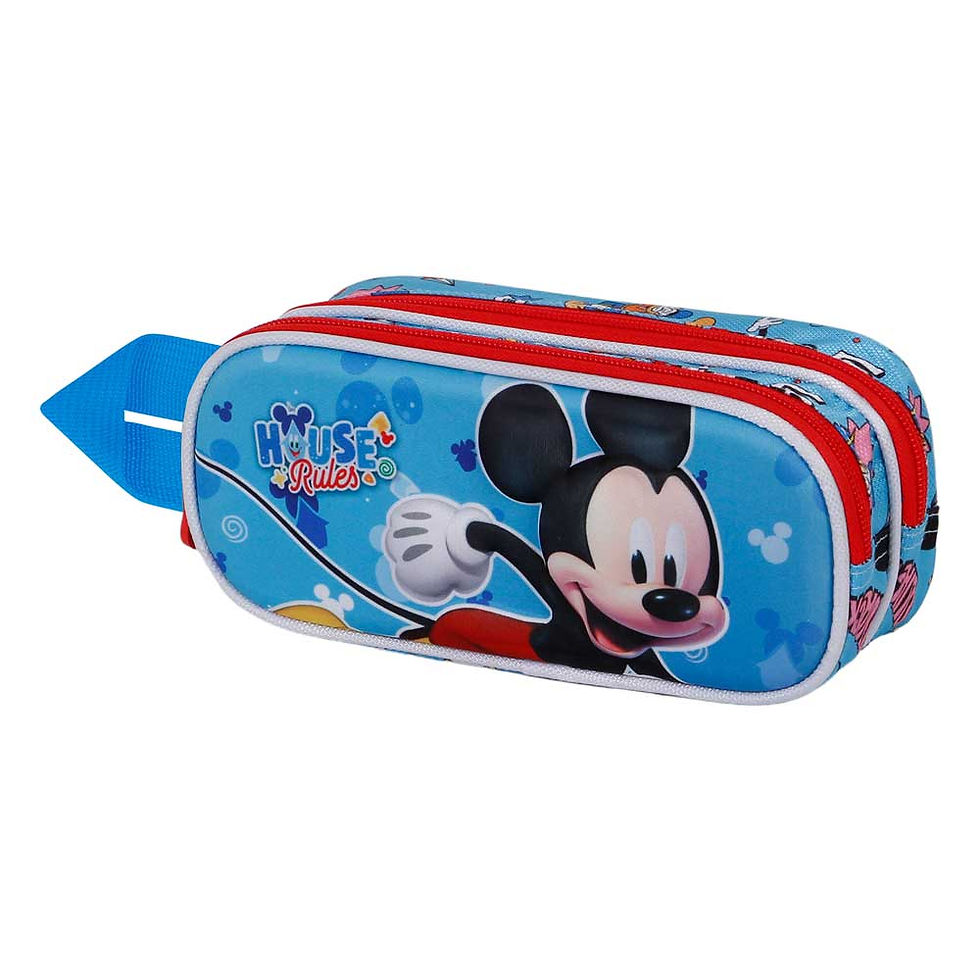 Disney Mickey Mouse House - Estuche Portatodo 3D Doble